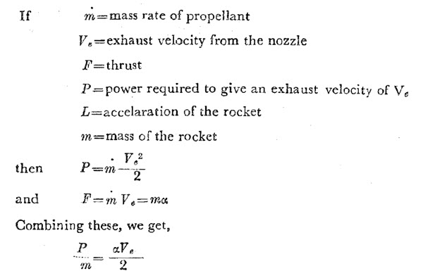 principles of rocket propulsion - equation